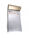 Tradineur - Bloc de camarero con hojas autocopiativas - Formato vertical - Flexible y resistente - 15 x 9 cm 