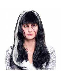Tradineur - Peluca de fantasma para mujer, fibra sintética, complemento para disfraces de carnaval, halloween, cosplay, fiestas