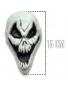 Tradineur - Pack de 3 Cráneos siniestro para Halloween - Fabricado en plástico - Adorno para decoración - 15 x 8,5 x 6 cm - Colo