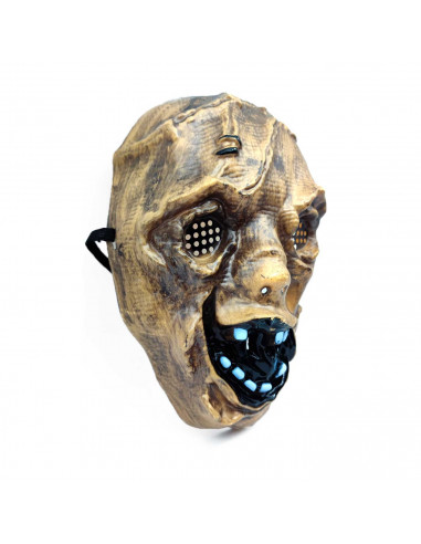 Tradineur - Máscara espantapájaros - Fabricado en plástico - Complemento para disfraces de Halloween, carnaval - 26 x 18 x 8,5 c