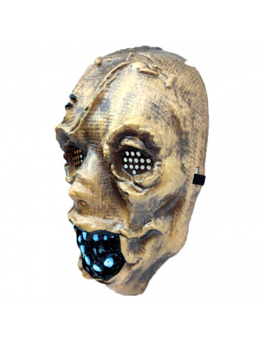 Tradineur - Máscara espantapájaros - Fabricado en plástico - Complemento para disfraces de Halloween, carnaval - 26 x 18 x 8,5 c