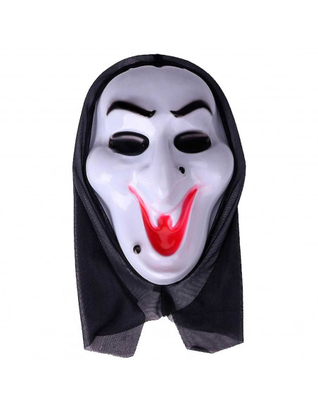 Tradineur - Máscara de bruja de color blanco - Fabricado en plástico - Complemento para disfraces de Halloween, carnaval - 28 x Tradineur - Máscara de bruja de color blanco - Fabricado en plástico - Complemento para disfraces de Halloween, carnaval - 28 x