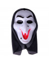 Tradineur - Máscara de bruja de color blanco - Fabricado en plástico - Complemento para disfraces de Halloween, carnaval - 28 x