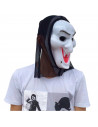 Tradineur - Máscara de bruja de color blanco - Fabricado en plástico - Complemento para disfraces de Halloween, carnaval - 28 x