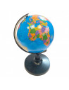 Tradineur - Globo terráqueo giratorio en castellano 32 x 21 cm, mapa mundi político educativo, decoración de escritorio, aprendi