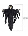 Tradineur - Esqueleto colgante con capucha para Halloween - Fabricado en plástico - Adorno para decoración - 70 x 12 x 10 cm - C