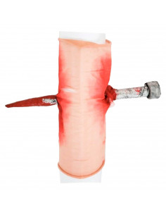 Tradineur - Guante con herida de clavo para halloween - Diseño realista con relieve - Ideal como complemento para disfraces, car