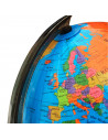 Tradineur - Globo terráqueo giratorio en castellano 32 x 21 cm, mapa mundi político educativo, decoración de escritorio, aprendi