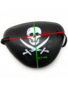 Tradineur - Parche de pirata con goma elástica, plástico, complemento para disfraz de pirata, corsario, carnaval, halloween, cos
