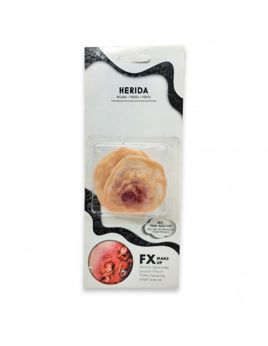 Tradineur - Blíster de herida con pústula - Diseño realista con relieve - 2 Unidades - Ideal como complemento para disfraces, ca