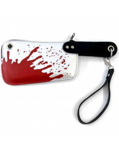 Tradineur - Bolso de mano con forma de cuchillo para mujer, incluye correa, complemento para disfraz, carnaval, halloween, cospl