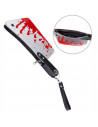 Tradineur - Bolso de mano con forma de cuchillo para mujer, incluye correa, complemento para disfraz, carnaval, halloween, cospl