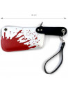 Tradineur - Bolso de mano con forma de cuchillo para mujer, incluye correa, complemento para disfraz, carnaval, halloween, cospl