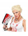 Tradineur - Bolso de mano con forma de cuchillo para mujer, incluye correa, complemento para disfraz, carnaval, halloween, cospl