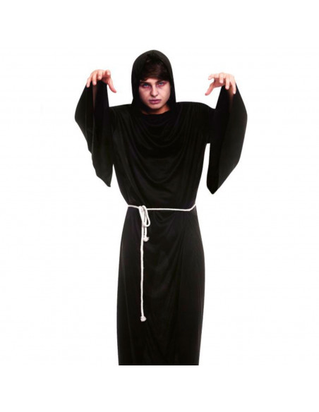 Tradineur - Túnica con capucha y cinturón, disfraz de monje, fraile medieval, fibra sintética, carnaval, halloween, cosplay, adu Tradineur - Túnica con capucha y cinturón, disfraz de monje, fraile medieval, fibra sintética, carnaval, halloween, cosplay, adu