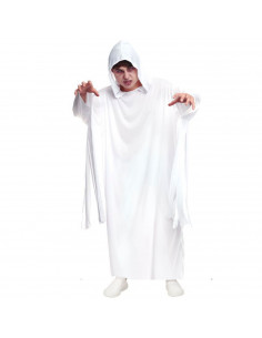 Tradineur - Túnica con capucha, disfraz de fantasma, monje, fraile medieval, fibra sintética, carnaval, halloween, cosplay, adul