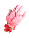 Tradineur - Mano cortado sangriento para Halloween - Fabricado en plástico - Adorno para decoración - 21 x 10 x 4,5 cm - Color p