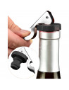 Tradineur - Set de 2 Tapones/ Abridores de vino - Fabricado en España - Fácil uso, multifuncional - Material de silicona y acero
