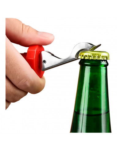 Tradineur - Set de 2 Tapones/ Abridores de vino - Fabricado en España - Fácil uso, multifuncional - Material de silicona y acero
