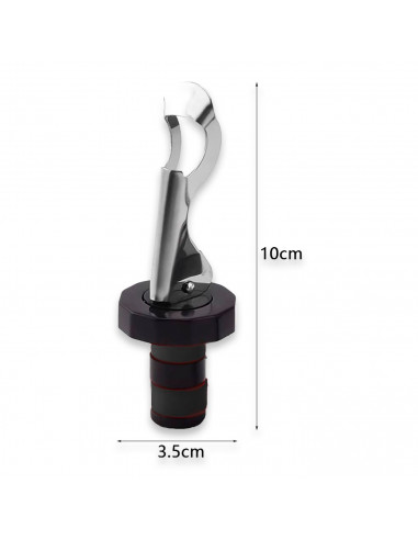 Tradineur - Set de 2 Tapones/ Abridores de vino - Fabricado en España - Fácil uso, multifuncional - Material de silicona y acero