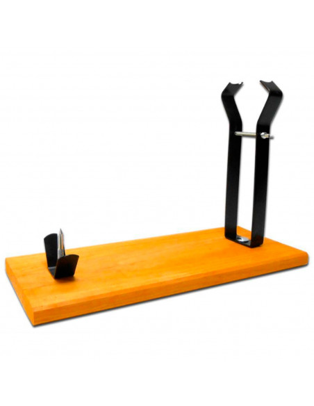 Tradineur - Jamonero de madera Versalles, soporte para pata y paleta de jamón serrano e ibérico, agarres metálicos, fácil mont