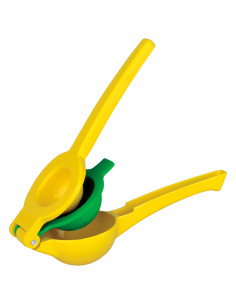 Tradineur - Exprimidor metálico de cítricos 2 en 1 - Ideal para la familia de naranjas, pomelos, lima, limón y otras frutas - 5,