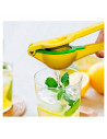 Tradineur - Exprimidor metálico de cítricos 2 en 1 - Ideal para la familia de naranjas, pomelos, lima, limón y otras frutas - 5,
