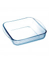 Tradineur - Fuente para horno cuadrado - Fabricado en Vidrio - Apto para horno, microondas, congelador y lavavajillas - 1,6 Litr