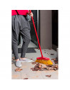 Tradineur - Escoba multiusos para exterior, 2 tipos de cerdas, acoplable a mango de rosca, limpieza de patio, jardín, terraza, 3