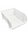 Tradineur - Cesta apilable de plástico, expositor, estante portaobjetos, organizador de frutas, verdura, ropa, cocina, baño (Bla