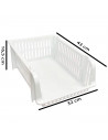 Tradineur - Cesta apilable de plástico, expositor, estante portaobjetos, organizador de frutas, verdura, ropa, cocina, baño (Bla