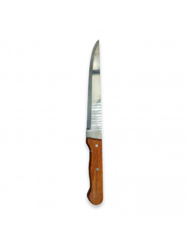 Tradineur - Cuchillo de cocina - Hoja fabricado de acero y mango de madera - Longitud de 29 cm (hoja de 18 cm)