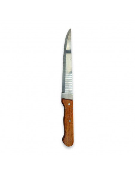 Tradineur - Cuchillo de cocina - Hoja fabricado de acero y mango de madera - Longitud de 29 cm (hoja de 18 cm)