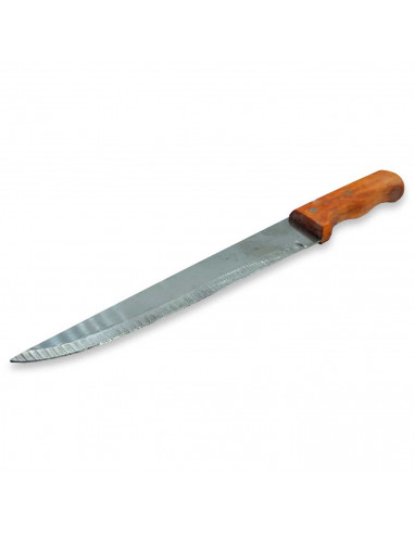 Tradineur - Cuchillo de cocina - Hoja fabricado de acero y mango de madera - Longitud de 29 cm (hoja de 18 cm)