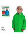 Tradineur - Chubasquero con capucha para niños - Fabricado al 100% poliéster - Costura termoselladas - Talla para niños de 6 - 8