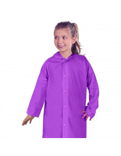 Tradineur - Chubasquero con capucha para niñas - Fabricado 100% poliéster - Costura termoselladas - Talla para niños de 8 a 10 a