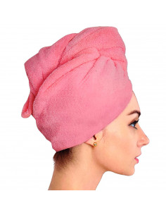 Tradineur - Toalla de ducha para el pelo - Fabricado 100% poliéster - Máxima absorción y secado rápido - 52 x 21 cm