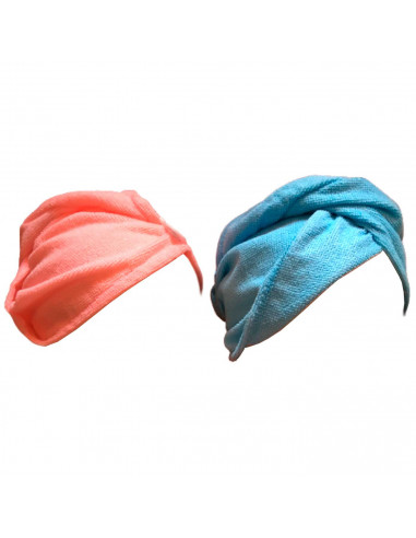 Tradineur - Toalla de ducha para el pelo - Fabricado 100% poliéster - Máxima absorción y secado rápido - 52 x 21 cm