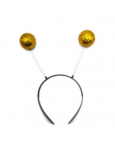 Tradineur - Diadema con bolsas saltarinas - Complemento para disfraz de carnaval, halloween, cosplay, fiesta, adultos, talla úni