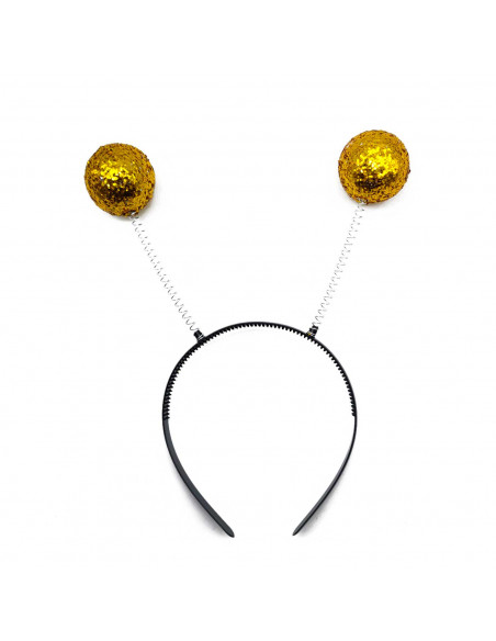 Tradineur - Diadema con bolsas saltarinas - Complemento para disfraz de carnaval, halloween, cosplay, fiesta, adultos, talla úni