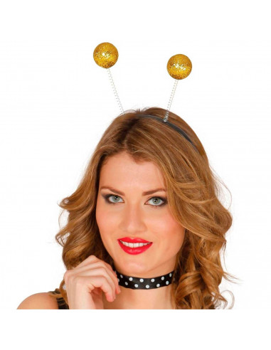Tradineur - Diadema con bolsas saltarinas - Complemento para disfraz de carnaval, halloween, cosplay, fiesta, adultos, talla úni