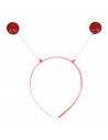 Tradineur - Diadema con bolas saltarinas escarchadas - Complemento para disfraz de carnaval, halloween, cosplay, fiesta, adultos