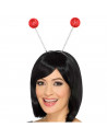 Tradineur - Diadema con bolas saltarinas escarchadas - Complemento para disfraz de carnaval, halloween, cosplay, fiesta, adultos