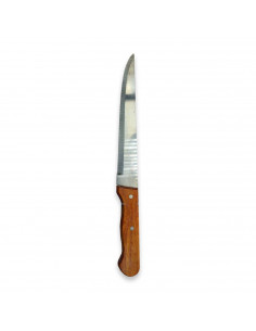 Tradineur - Cuchillo de cocina - Hoja fabricado de acero y  madera - Longitud de 27 cm (hoja de 16 cm)