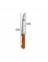 Tradineur - Cuchillo de cocina - Hoja fabricado de acero y  madera - Longitud de 27 cm (hoja de 16 cm)