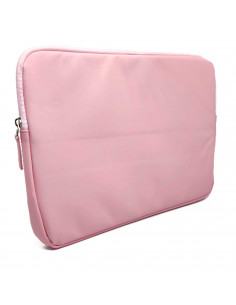 Tradineur - Funda para ordenador portátil de 13/13.3/14" pulgadas - Fabricación en poliéster - Interior extrasuave - Color rosa