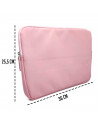 Tradineur - Funda para ordenador portátil de 13/13.3/14" pulgadas - Fabricación en poliéster - Interior extrasuave - Color rosa