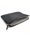 Tradineur - Funda para ordenador portátil de 13/13.3/14" pulgadas - Fabricación 100% poliéster - simulación piel - Color Negro