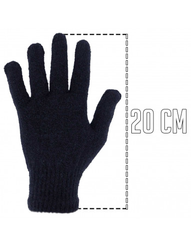 Tradineur - Guantes de puntos - Fabricado en acrílico suave y cálido - Accesorios para otoño e invierno - Diseño surtido