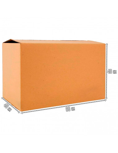 Tradineur - Caja de cartón para embalaje, mudanzas, cartón reforzado y resistente, plegable y reutilizable, envío paquetes, alma